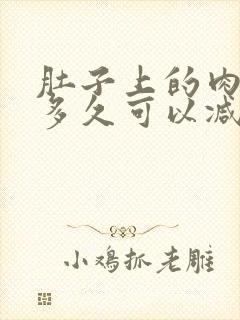 肚子上的肉最快多久可以减掉