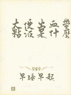 大便出血带白色粘液是什么原因引起的