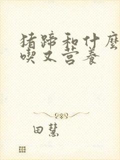 猪蹄和什么炖好吃又营养