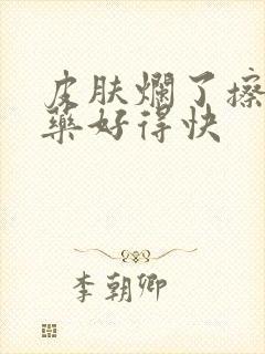 皮肤烂了擦什么药好得快封面