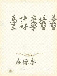 为什么培养孩子良好学习习惯