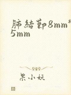 肺结节8mm*5mm