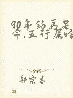 90年的马是啥命,五行属啥