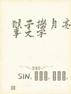 猴子捞月亮的故事文字封面