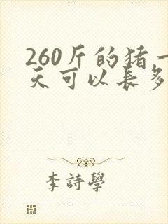 260斤的猪一天可以长多少