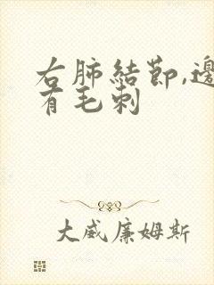 右肺结节,边缘有毛刺封面