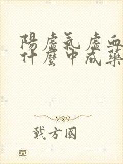 阳虚气虚血虚吃什么中成药