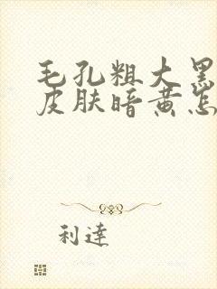 毛孔粗大黑头多皮肤暗黄怎么办