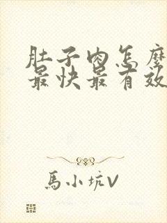 肚子肉怎么减肥最快最有效封面