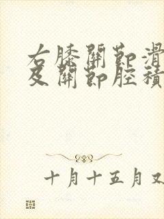 右膝关节滑膜囊及关节腔积液
