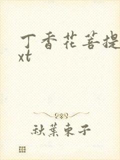 丁香花菩提树txt封面