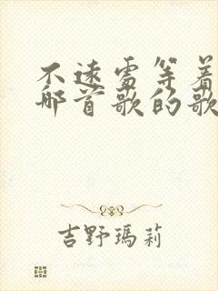 不远处等着我是哪首歌的歌词