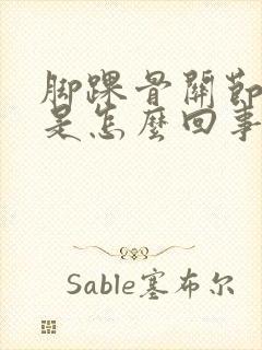 脚踝骨关节疼痛是怎么回事封面