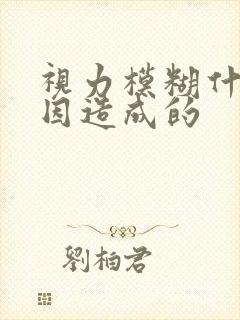 视力模糊什么原因造成的封面