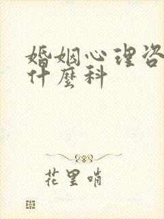 婚姻心理咨询挂什么科封面