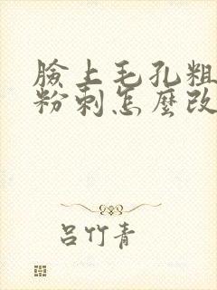 脸上毛孔粗大有粉刺怎么改善封面