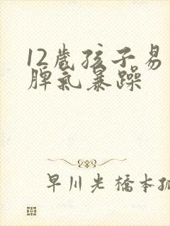 12岁孩子易怒脾气暴躁