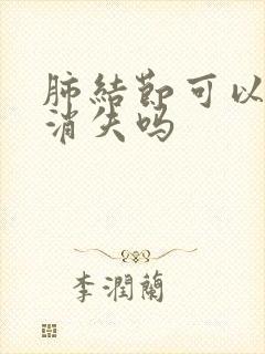 肺结节可以自动消失吗封面