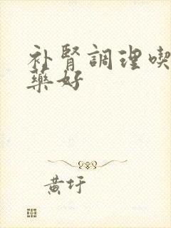 补肾调理吃什么药好