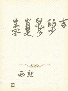 生肖鼠的吉祥数字是多少封面