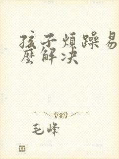 孩子烦躁易怒怎么解决封面