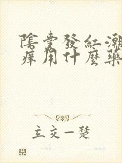 阴囊发红潮湿瘙痒用什么药