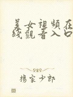美女视频在线在线观看入口封面