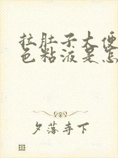 拉肚子大便带白色粘液是怎么回事