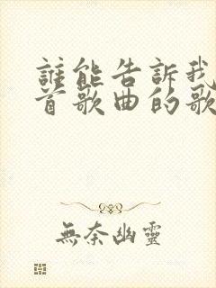 谁能告诉我是哪首歌曲的歌词