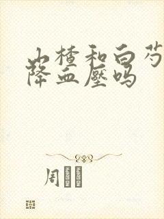 山楂和白芍喝能降血压吗