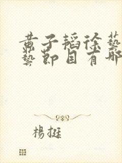黄子韬徐艺洋综艺节目有哪些