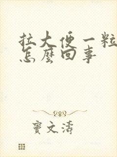 拉大便一粒粒的怎么回事封面
