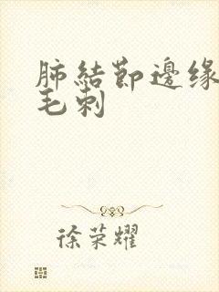 肺结节边缘分叶毛刺