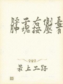 脖子右侧长了个肿块按压有痛感