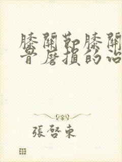 膝关节膝关节软骨磨损的治疗