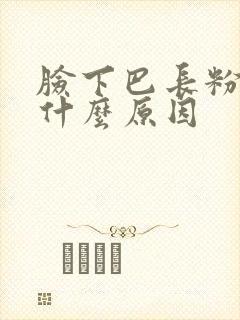 脸下巴长粉刺是什么原因