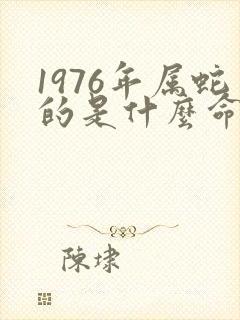 1976年属蛇的是什么命五行