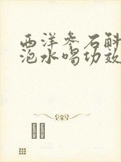 西洋参石斛麦冬泡水喝功效