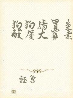狗狗肠胃炎吃硫酸庆大霉素