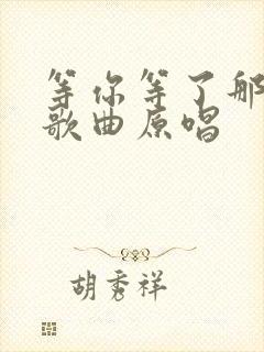 等你等了那么久歌曲原唱封面