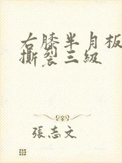 右膝半月板后角撕裂三级