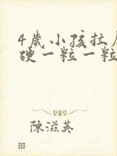4岁小孩拉屎干硬一粒一粒的封面