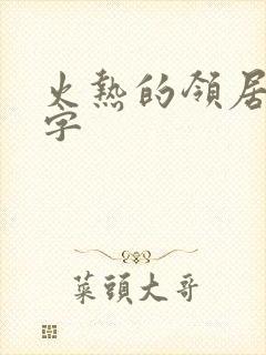 火热的领居中文字