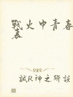 战火中青春演员表