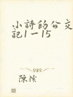 小诗的公交车日记1一15