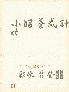 小昭养成计划txt封面