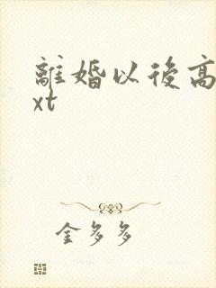 离婚以后高干txt封面