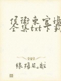 侯卫东官场笔记全集txt下载