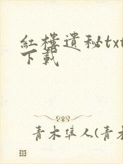 红楼遗秘txt下载