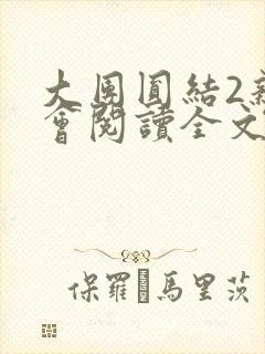 大团圆结2亲情会阅读全文